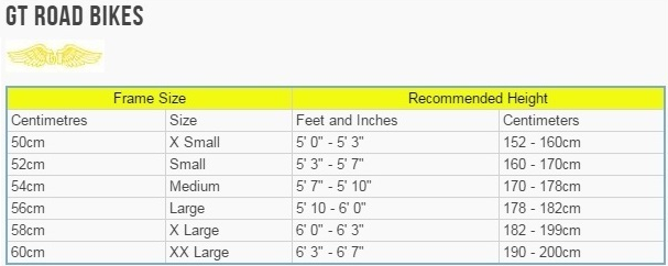 gt grade sizing